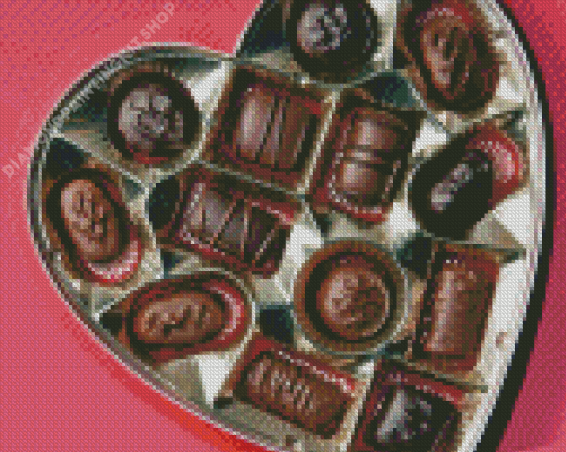 Heart Chocolate Box Diamond Painting