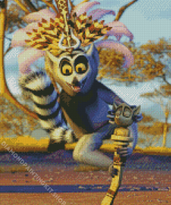 King Julien In Madagascar Movie Diamond Painting