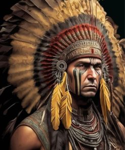 Strong Native Man Diamond Painting