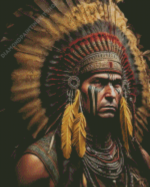 Strong Native Man Diamond Painting