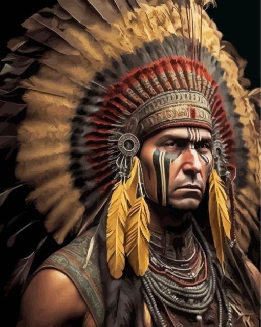 Strong Native Man Diamond Painting