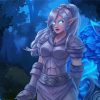 Night Elf With Mythical Creature Diamond Painting