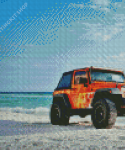 Jeep And Beach Diamond Painting