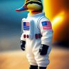 Duck Wearing Astronaut Suit Diamond Painting