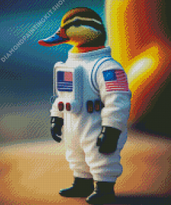 Duck Wearing Astronaut Suit Diamond Painting