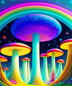 Psychedelic Mushroom Diamond Painting