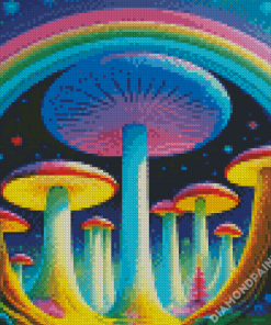 Psychedelic Mushroom Diamond Painting