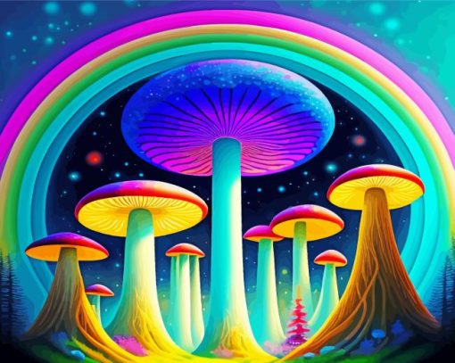 Psychedelic Mushroom Diamond Painting