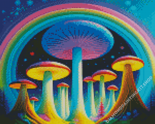 Psychedelic Mushroom Diamond Painting