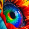 Rainbow Sunfower Eye Diamond Painting