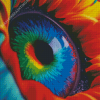 Rainbow Sunfower Eye Diamond Painting