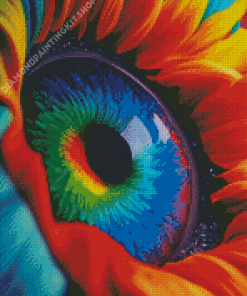 Rainbow Sunfower Eye Diamond Painting