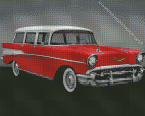 Red 1957 Chevrolet Belair Diamond Painting