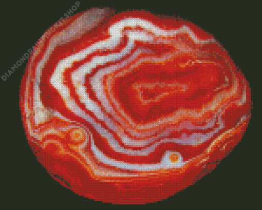 Red Agate Gemstone Diamond Painting