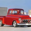 Red Camionnette Chevrolet Diamond Painting