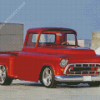 Red Camionnette Chevrolet Diamond Painting