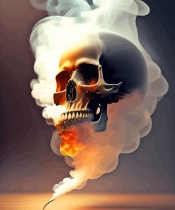 Skull Smoke Diamond Painting