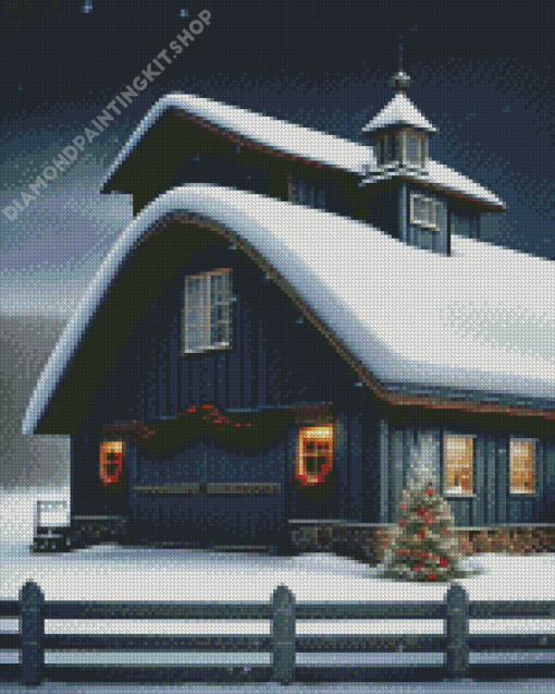 Snowy Evening Diamond Painting