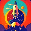 Space Rocket Diamond Painting