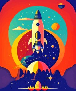 Space Rocket Diamond Painting