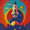 Space Rocket Diamond Painting