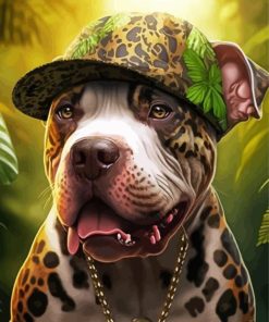 Stylish Dog With Casquette Diamond Painting