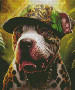 Stylish Dog With Casquette Diamond Painting