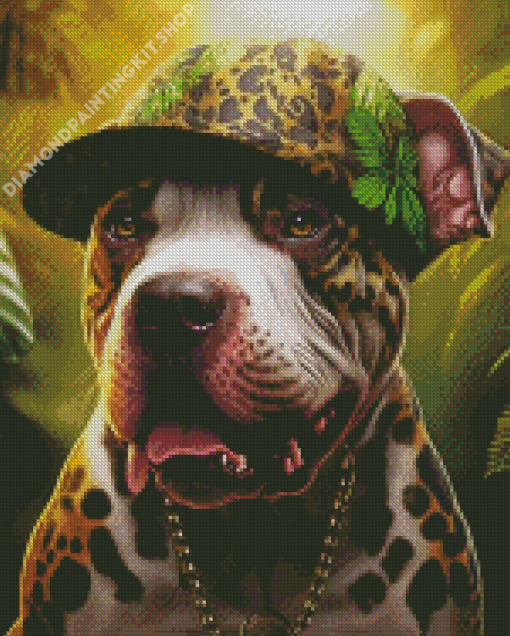 Stylish Dog With Casquette Diamond Painting