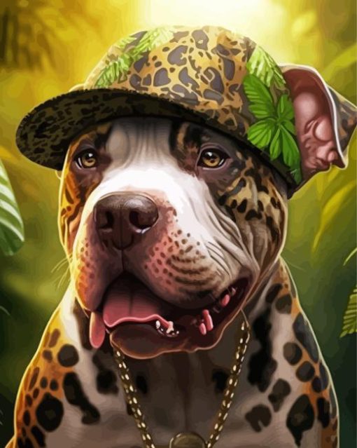 Stylish Dog With Casquette Diamond Painting