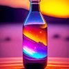 Sunset Neon Galaxy Bottle Diamond Painting