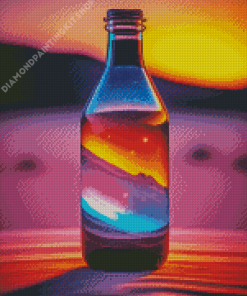 Sunset Neon Galaxy Bottle Diamond Painting