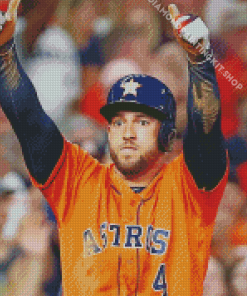 The American Baseball Player George Springer Diamond Painting