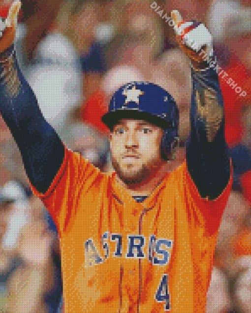 The American Baseball Player George Springer Diamond Painting