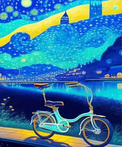 Van Gogh Style Bike Diamond Painting