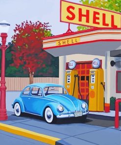 Vintage Gas Station Diamond Painting