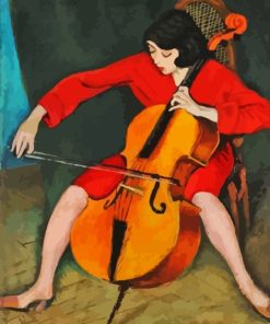 Violoncellist Woman Diamond Painting