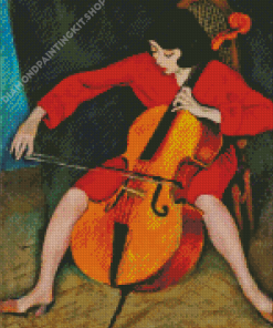 Violoncellist Woman Diamond Painting