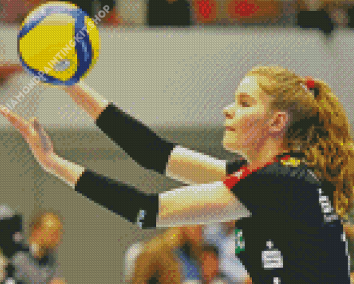 Volleyball Player Camilla Weitzel Diamond Painting