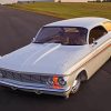 White 61 Impala Car Diamond Painting