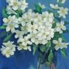 White Vintage Jasmine Flower Diamond Painting