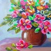 Abstract Vase Of Flowers Diamond Painting