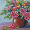 Abstract Vase Of Flowers Diamond Painting