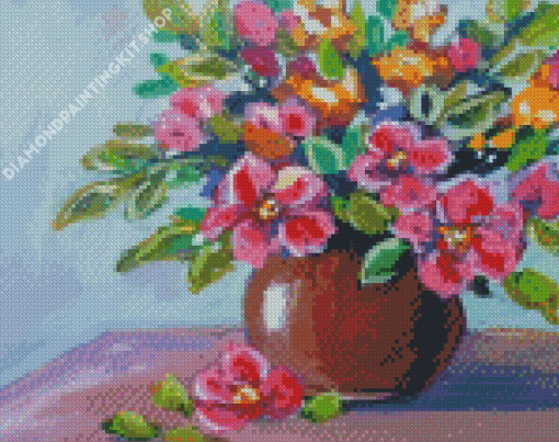 Abstract Vase Of Flowers Diamond Painting