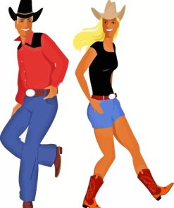 Couple Line Dancing Diamond Painting