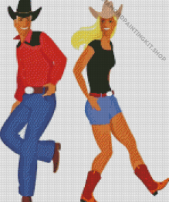 Couple Line Dancing Diamond Painting