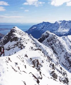 Cuillin Ridge In Snow Diamond Painting