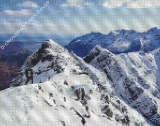 Cuillin Ridge In Snow Diamond Painting