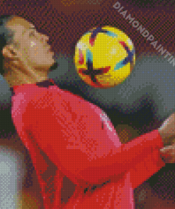 Football Player Virgil Van Dijk Diamond Painting