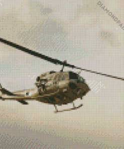 Huey Helicopter Diamond Painting