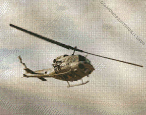 Huey Helicopter Diamond Painting